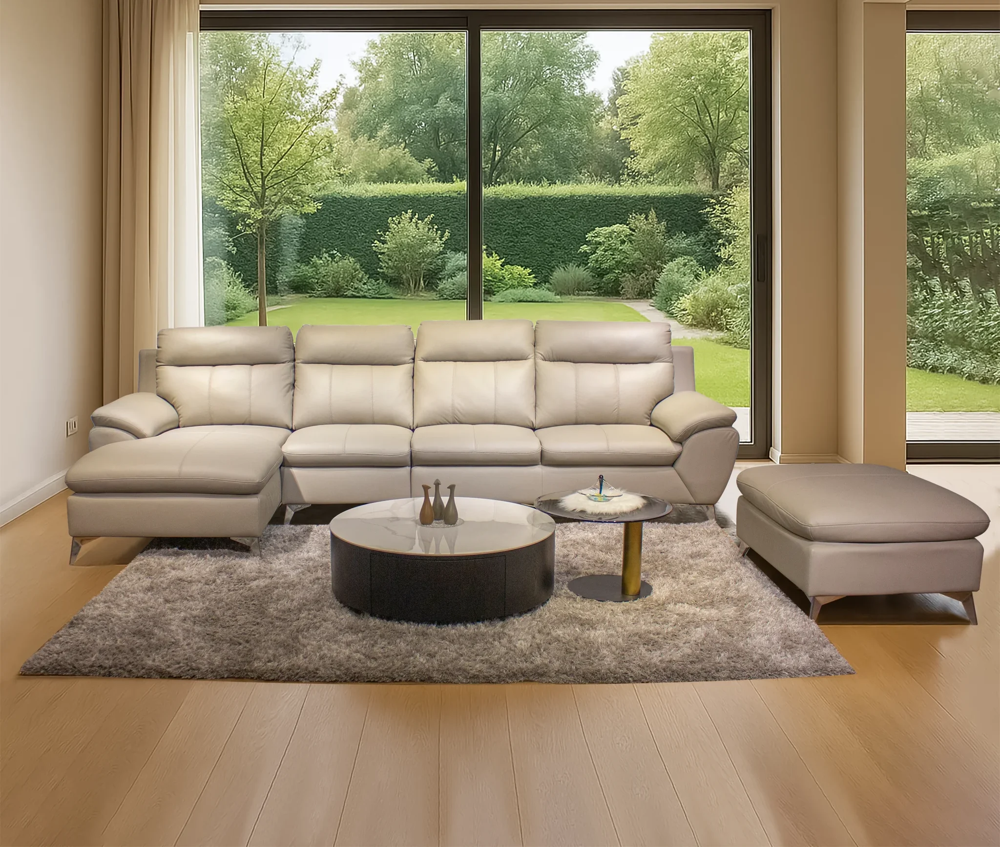 Sofa góc Salorn da bò Ý nhập khẩu Malaysia