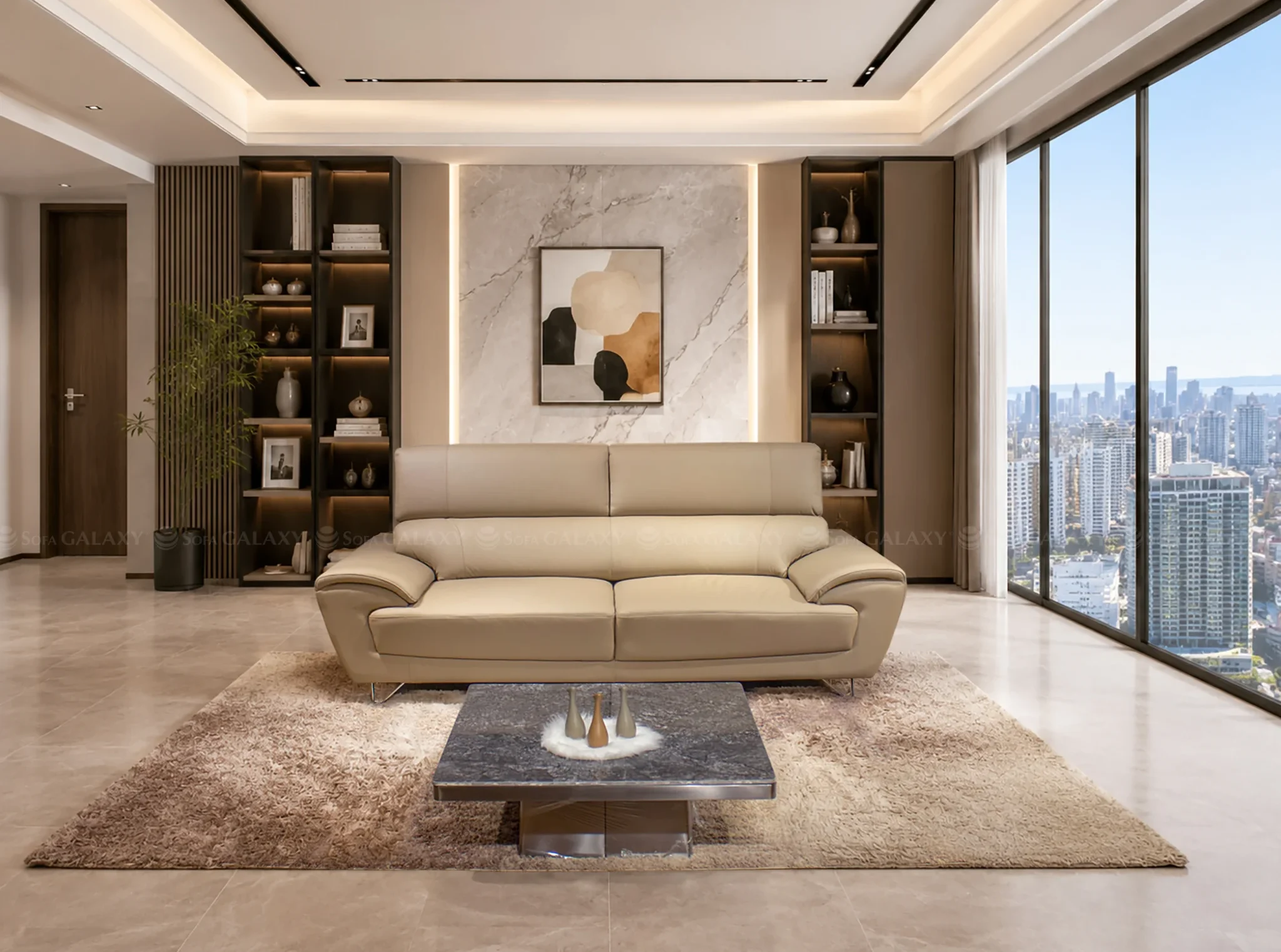 Sofa băng Vichy 3 chỗ, sofa phòng khách cao cấp