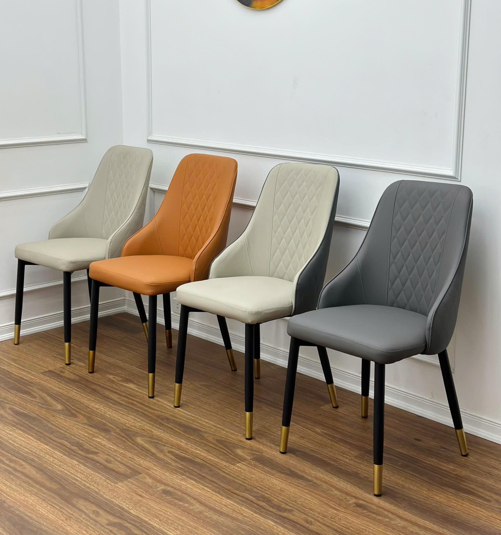 ghế ăn hana 4 màu kem, be, cam, xám