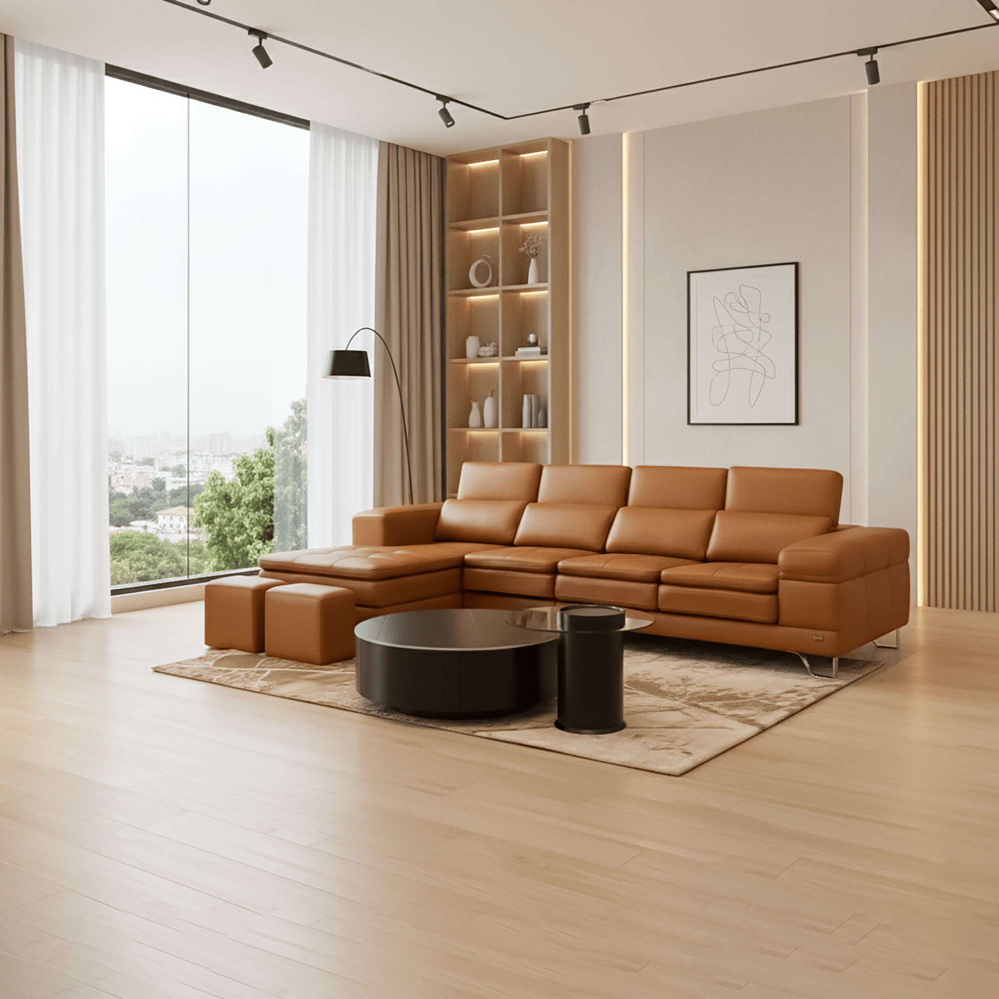 Sofa góc Monteria nhập khẩu Malaysia chính hãng góc nghiêng