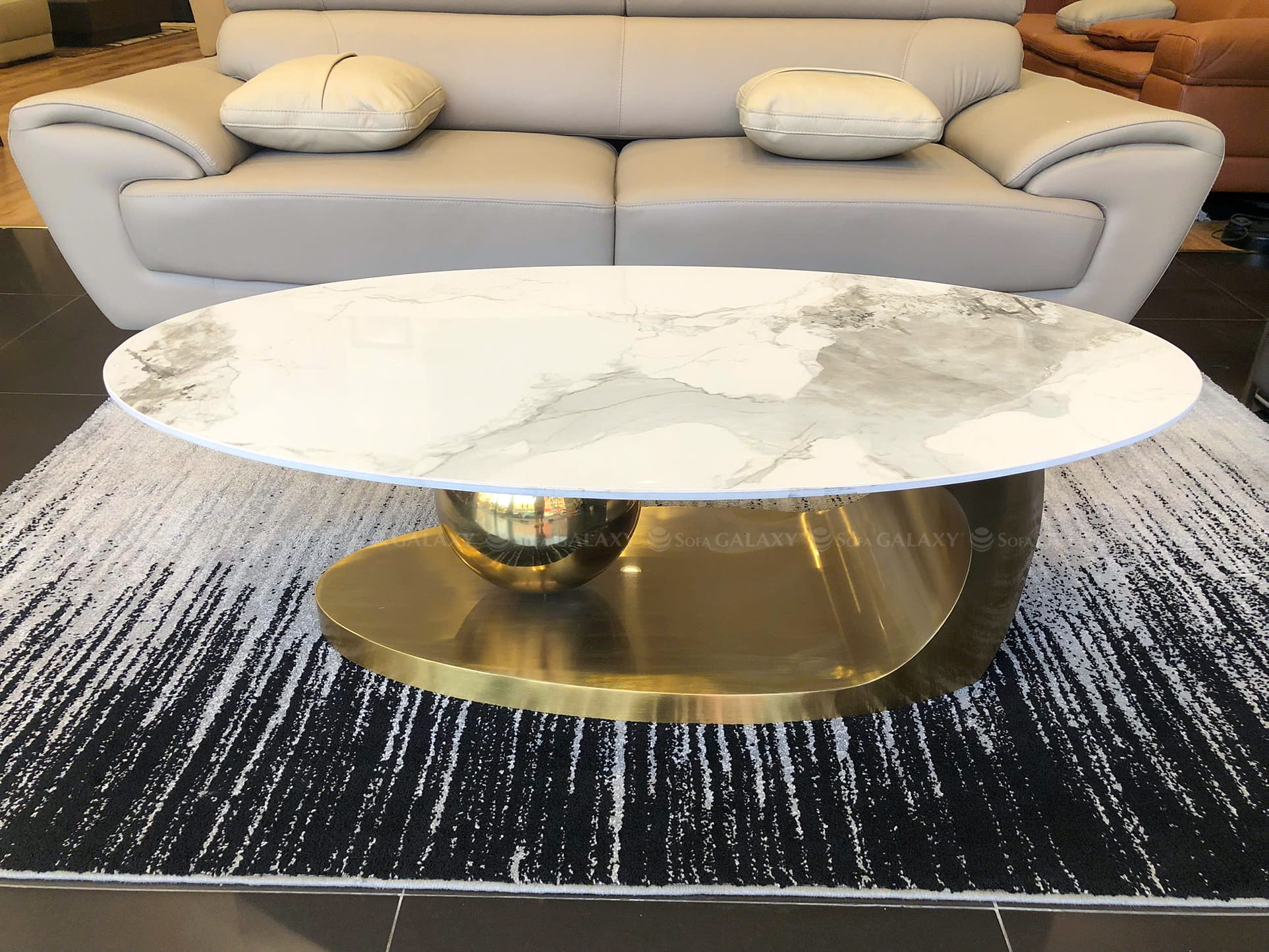Bàn Trà Oval Cho Sofa Phòng Khách