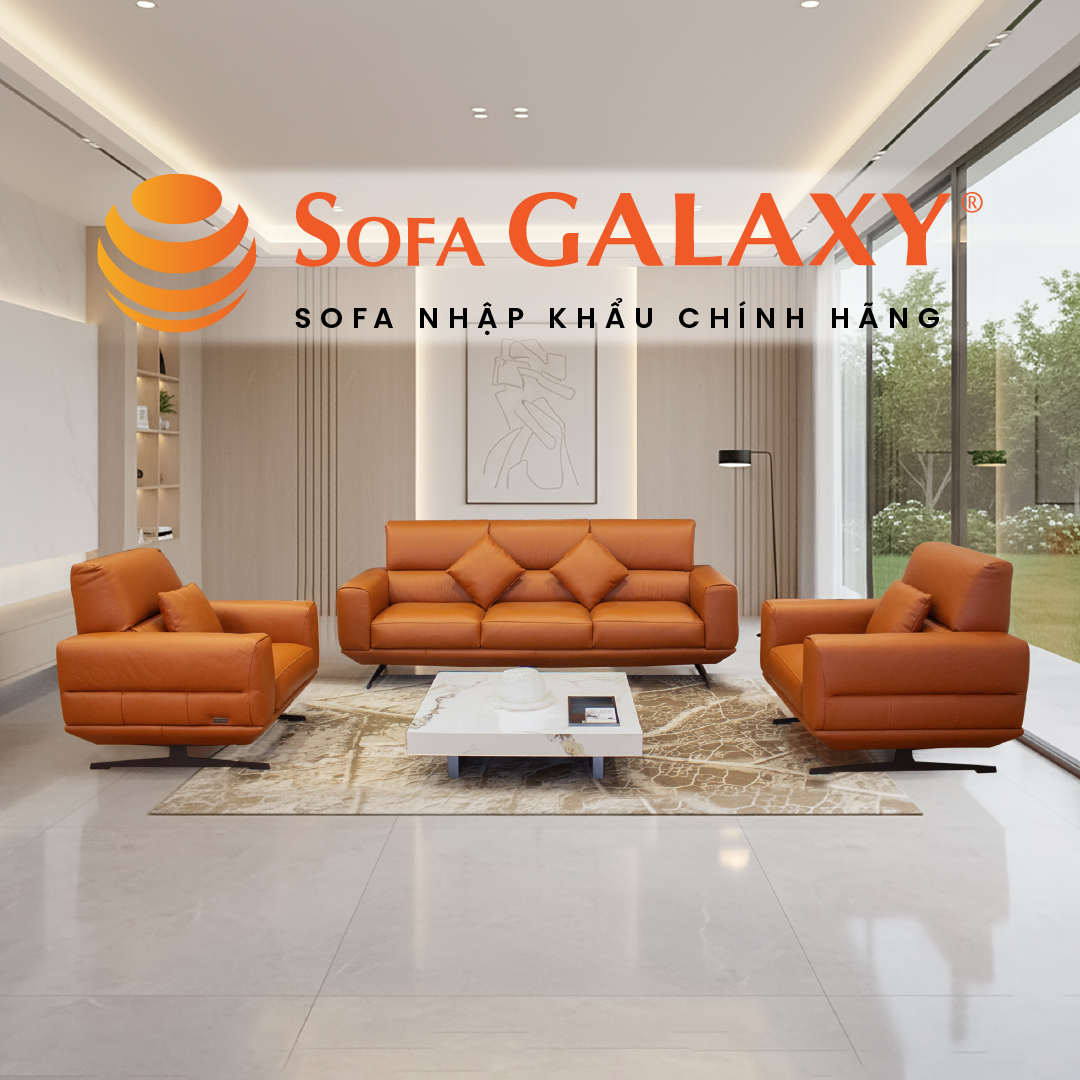 Bộ Genova nhập khẩu Ý với logo của Sofa Galaxy